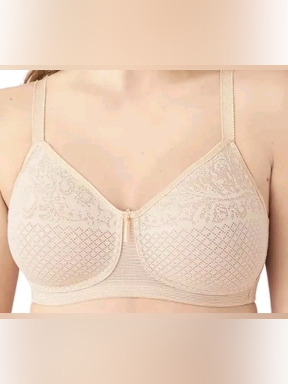 Women's Wacoal 852210 Sand Visual Effects Wireless Minimizer Bra 34DD